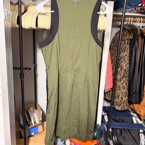 Bar III Olive Dress with Black Accents - Picture 6 of 6